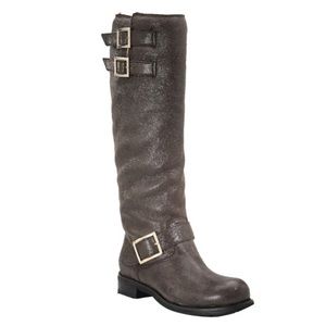 Jimmy Choo Shiny Shearling Lined Boots Size 36.5